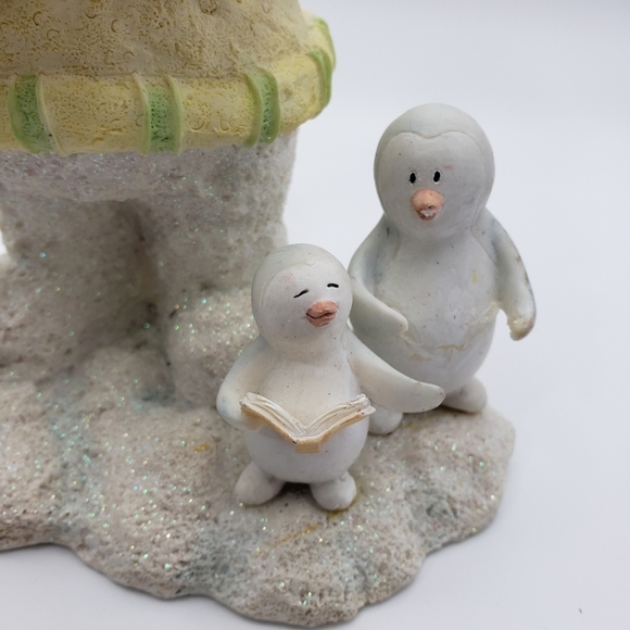 Russ Berries Comp Ice Sculptures #21370 "Heaven-N-Nature Sing" Snowman Penguins - Picture 6 of 10